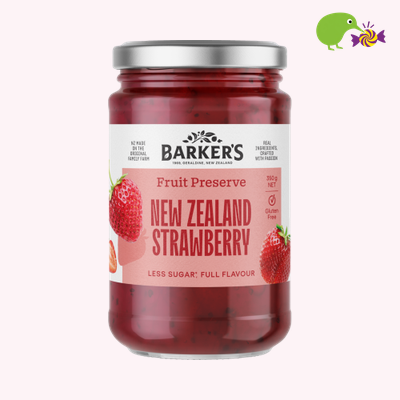 Barker's New Zealand Strawberry Fruit Preserve 350g – Kiwi Kandy NZ