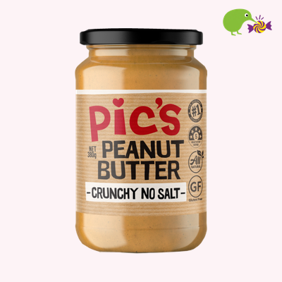 Pic's Crunchy No Salt Peanut Butter 380g – Kiwi Kandy NZ