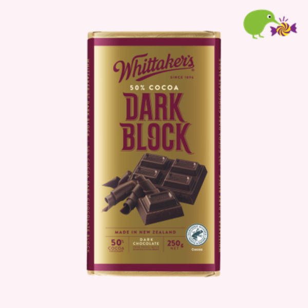 Whittaker's Dark Block 50% Cocoa Dark Chocolate Block