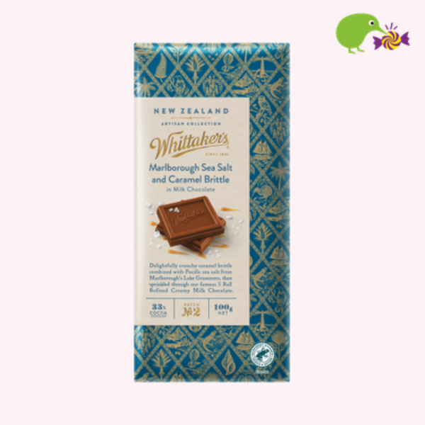Whittaker's Marlborough Sea Salt & Caramel Brittle Chocolate Block