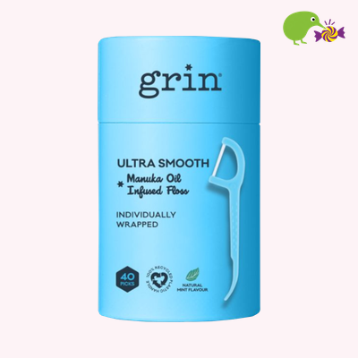 Grin Manuka Oil Infused Ultra Smooth Adult Floss Picks 40pk