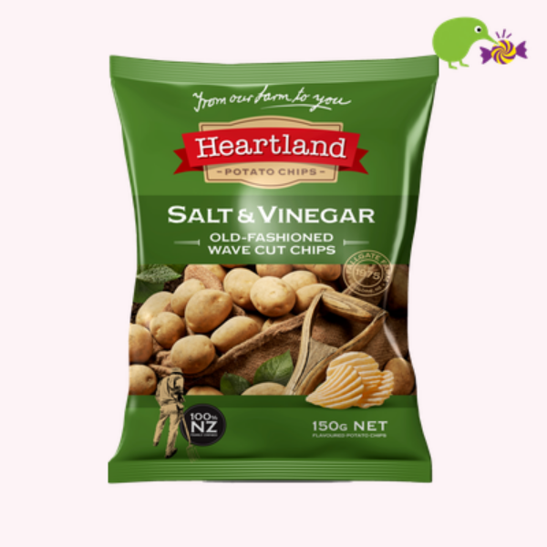 Heartland Salt & Vinegar Old Fashioned Wave Cut Potato Chips