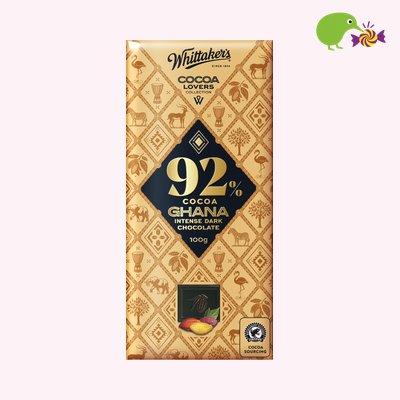 Whittaker's Cocoa Lovers Collection 92% Ghana Dark Chocolate Block