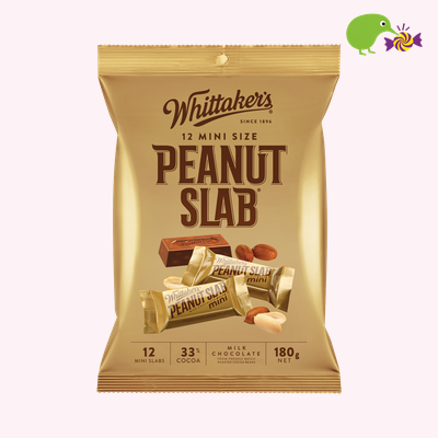 Whittaker's Mini Size Peanut Slab 12 Chocolate Bars